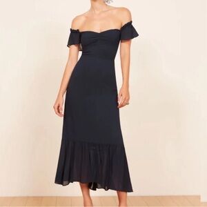 Reformation Butterfly Dress in Navy - Size 4